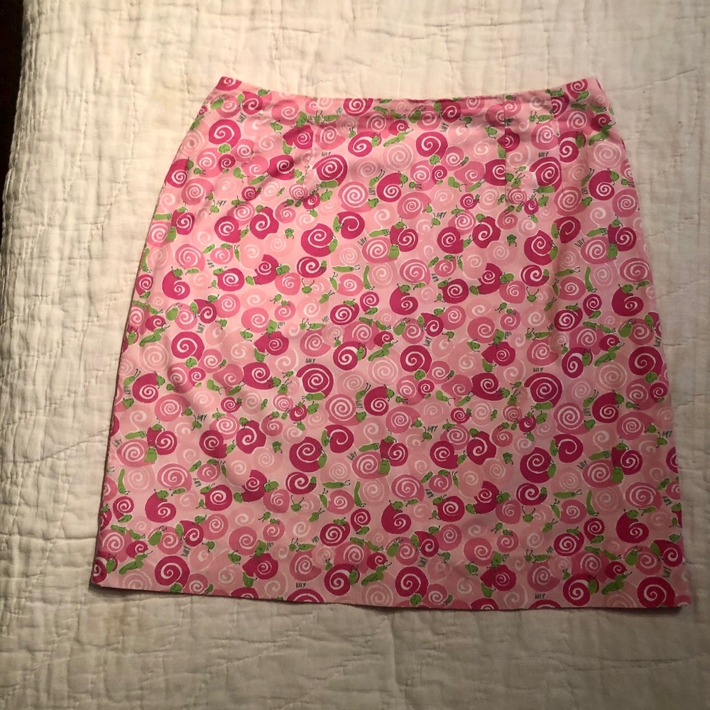 Vintage Lilly Pulitzer pink  and green short skirt excellent condition